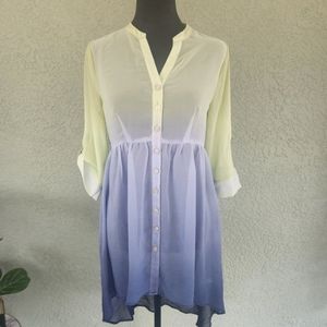 NWT Ombre V Neck Tunic Blouse